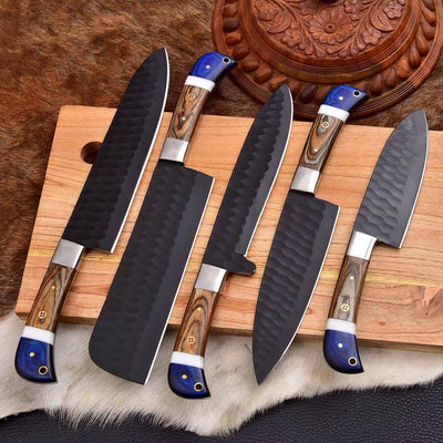 Chef Knife Set Kitchen Knives With Leather Bag