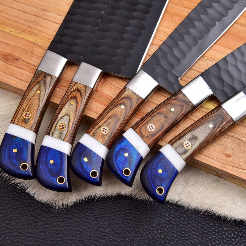 Chef Knife Set Kitchen Knives With Leather Bag