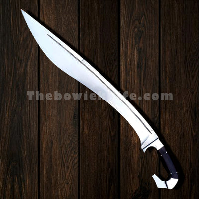 Machete Knife Full Tang 440c Steel Blade Rose Wood Handle DK-213