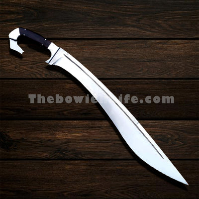 Machete Knife Full Tang 440c Steel Blade Rose Wood Handle DK-213