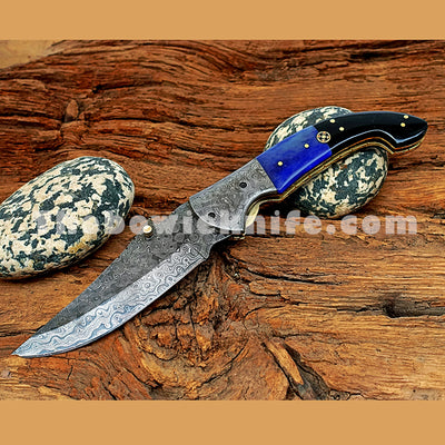 Folding Pocket Knife Bone And Bull Horn Handle FK-043
