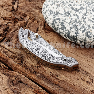 Hand Engraved Folding Pocket Knife FK-040