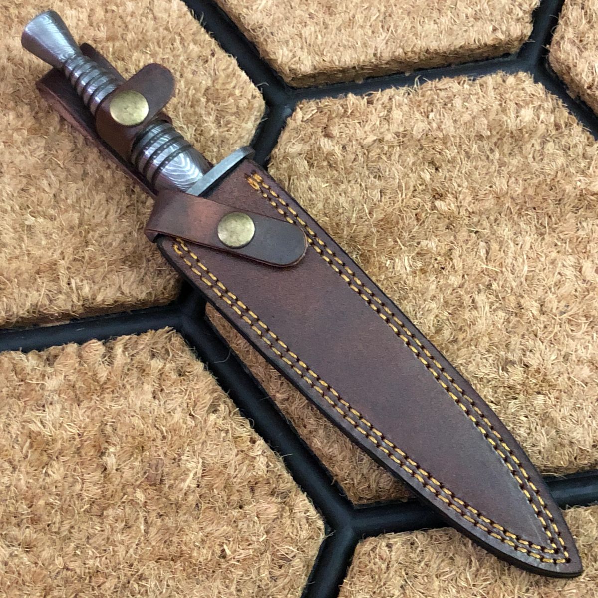 Handmade Dagger Knife Damascus Steel With Sheath DK-116