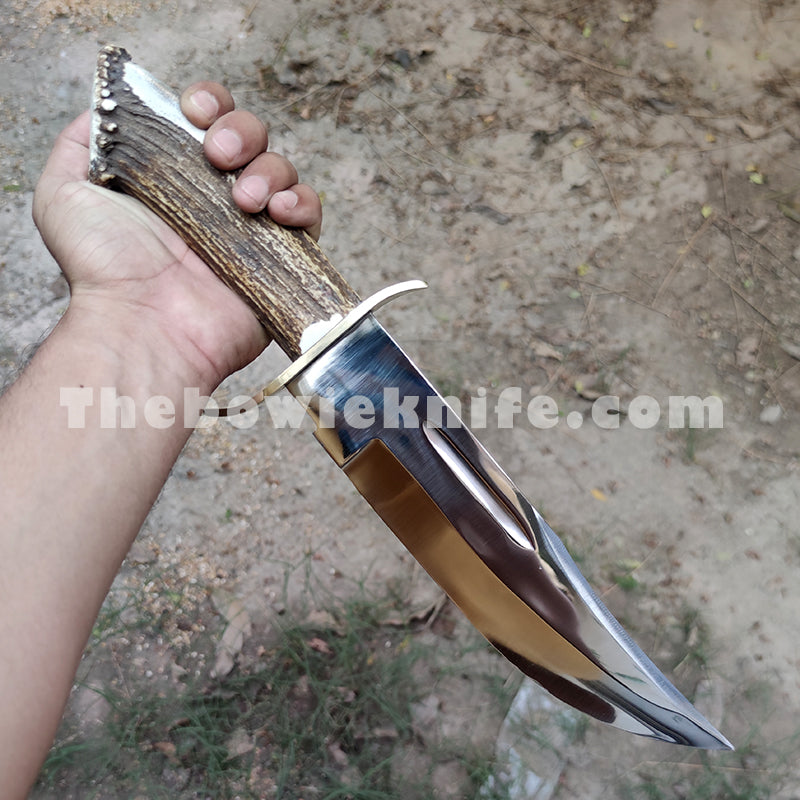 Stag Handle Bowie Knife High Polished DK-175