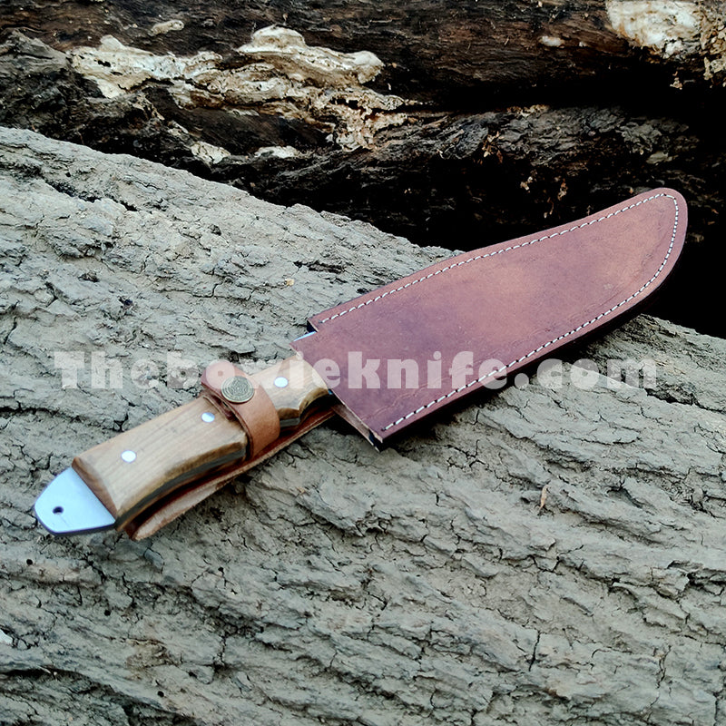 Tactical Hunting Knife Full Tang Ash Wood Handle DK-177