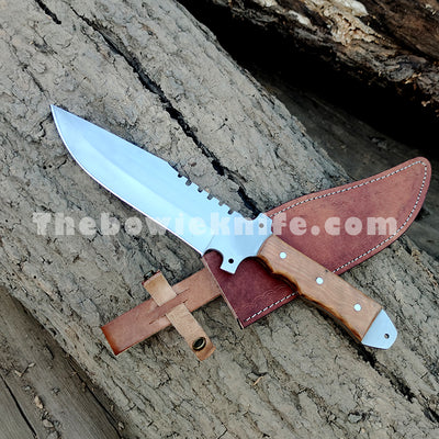 Tactical Hunting Knife Full Tang Ash Wood Handle DK-177